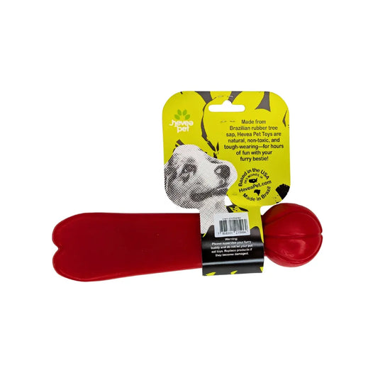 dog toy - tongue orb - natural rubber - red by shreds + rerope
