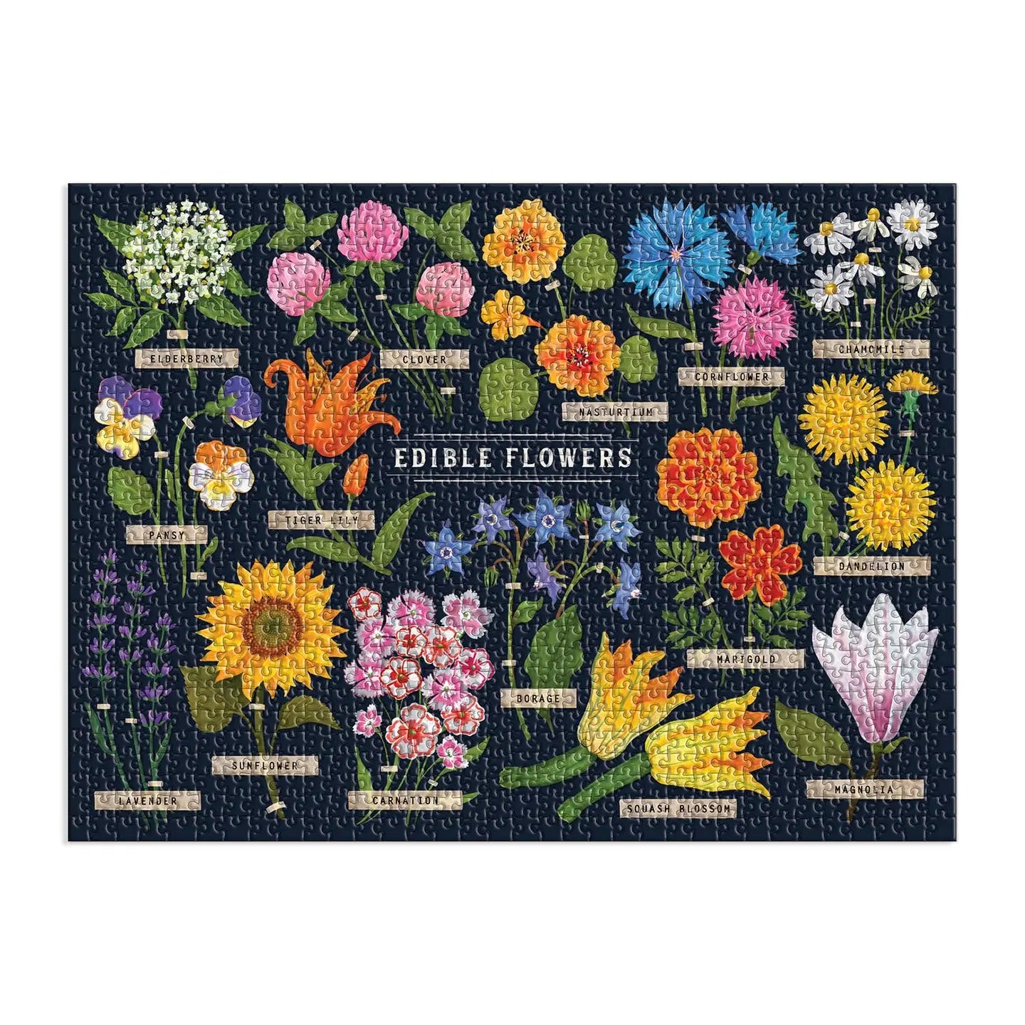 puzzle - 1000-piece - edible flowers by chronicle books