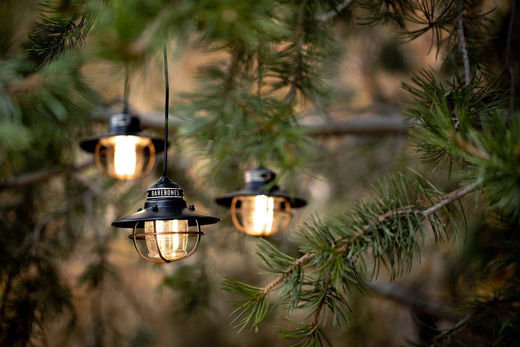 lights - edison string - vintage white - 3-pack by barebones