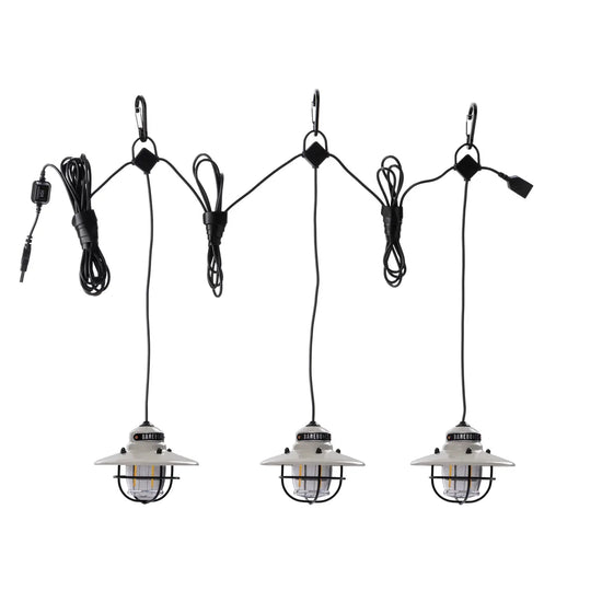 lights - edison string - vintage white - 3-pack by barebones