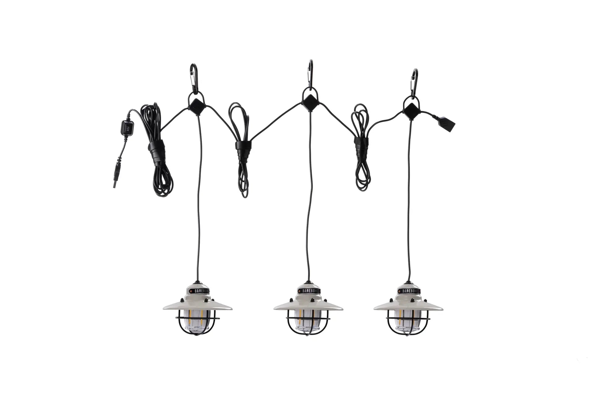 lights - edison string - vintage white - 3-pack by barebones