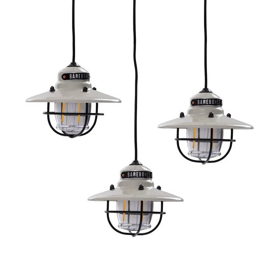 lights - edison string - vintage white - 3-pack by barebones