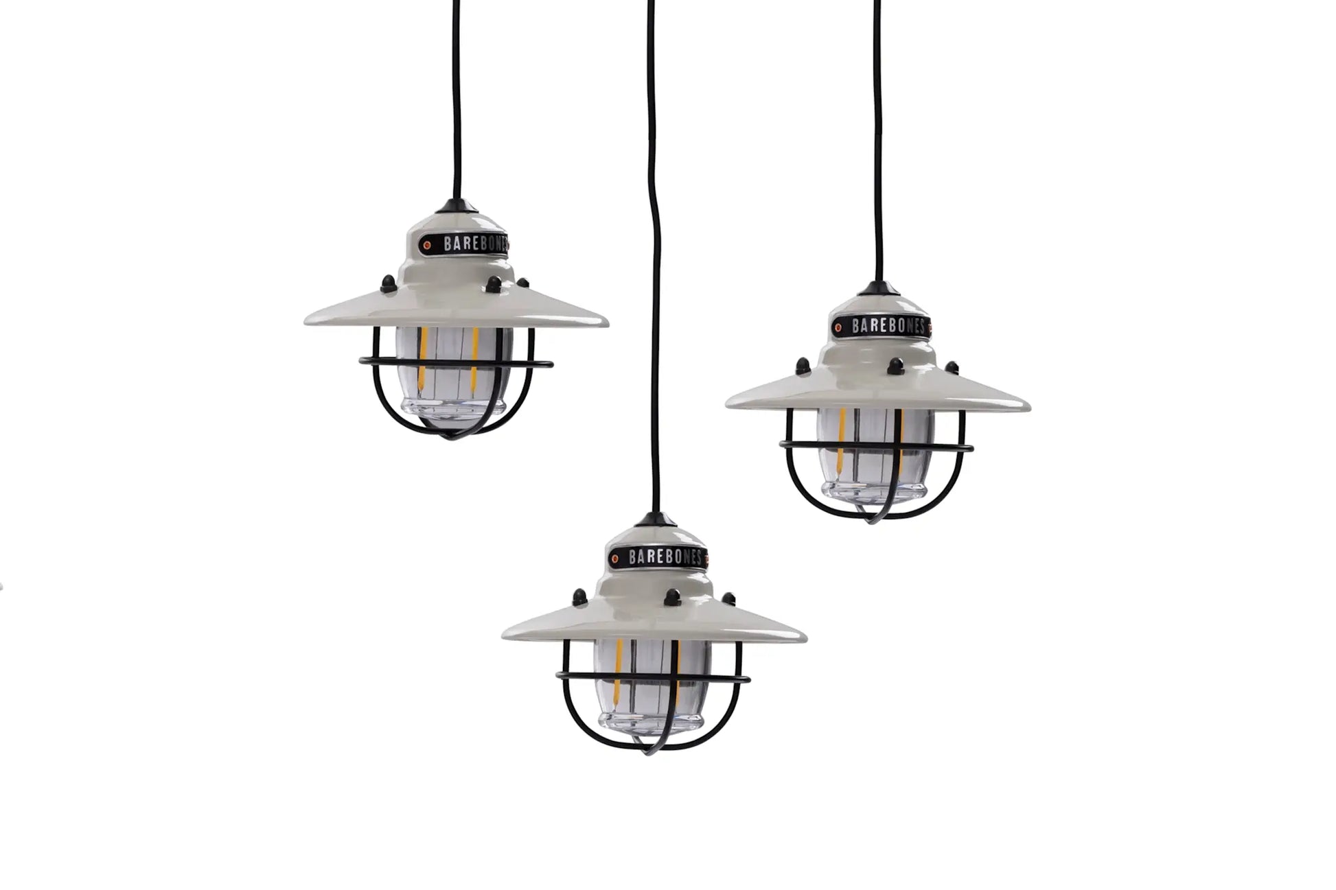 lights - edison string - vintage white - 3-pack by barebones