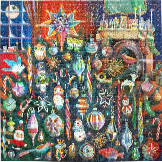 puzzle - 1000-piece - holiday ornaments by eeboo