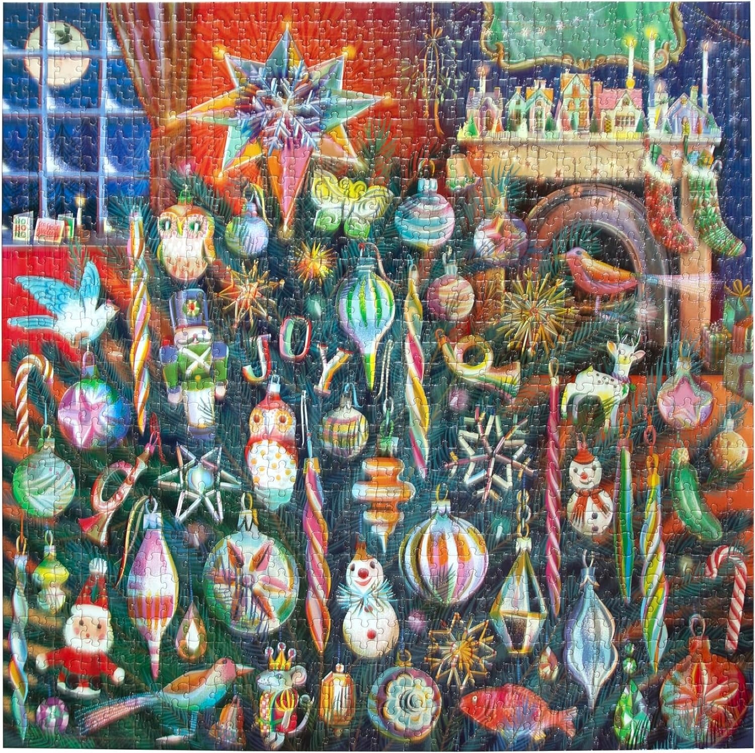 puzzle - 1000-piece - holiday ornaments by eeboo