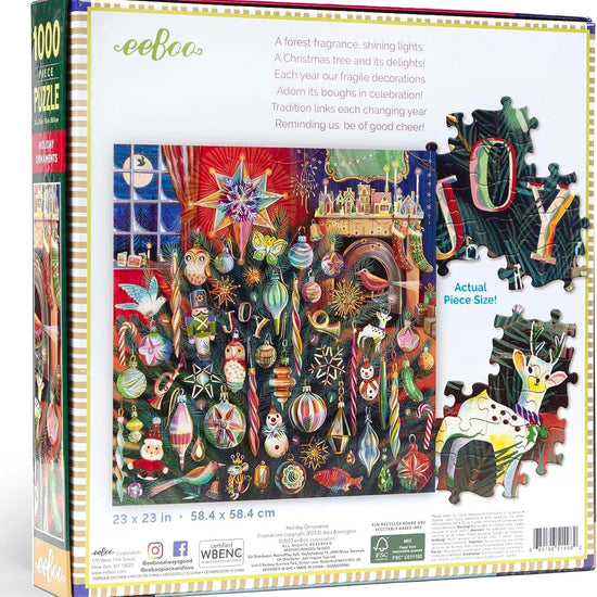 puzzle - 1000-piece - holiday ornaments by eeboo