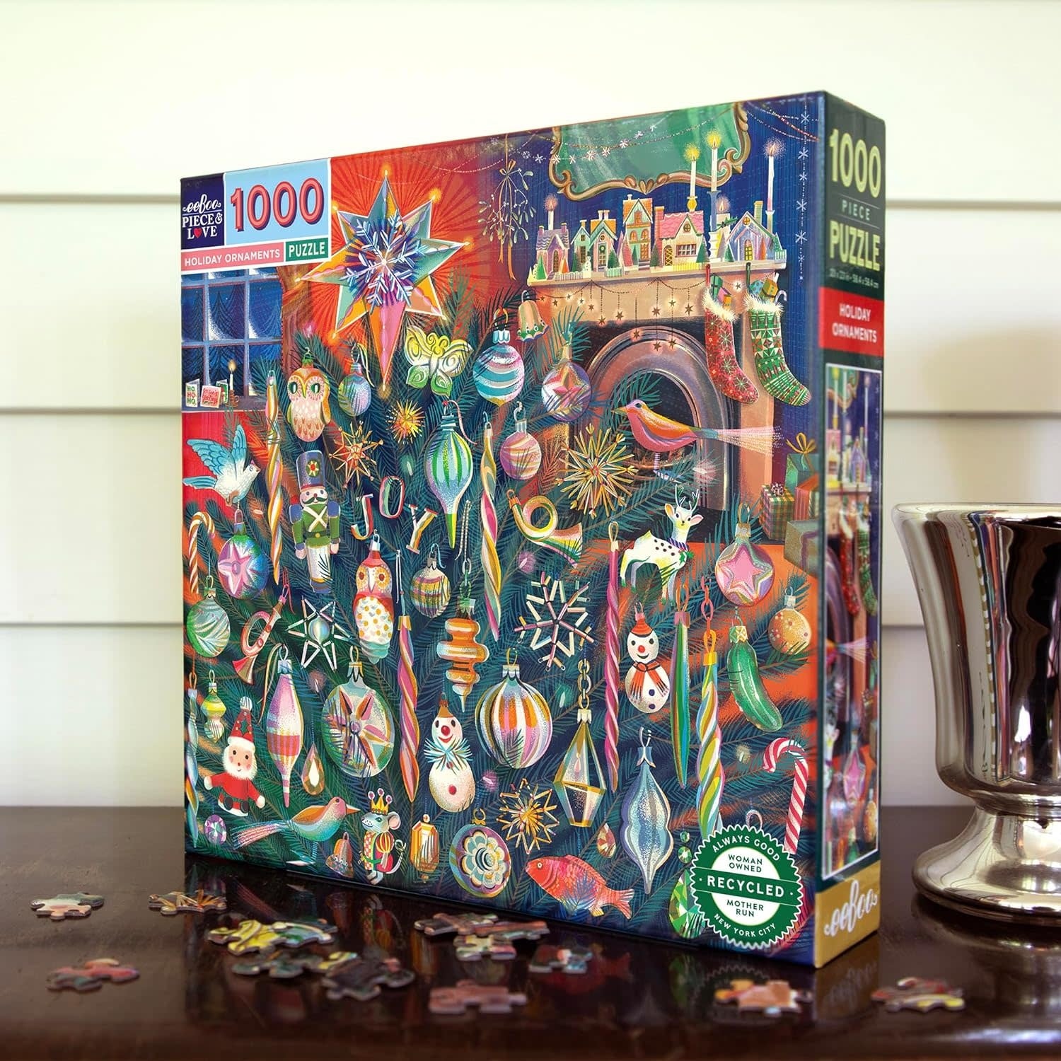 puzzle - 1000-piece - holiday ornaments by eeboo