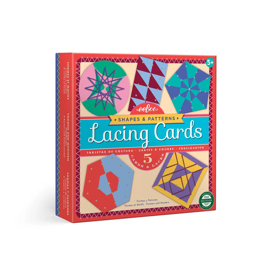 art set - lacing cards - shapes & patterns by eeboo