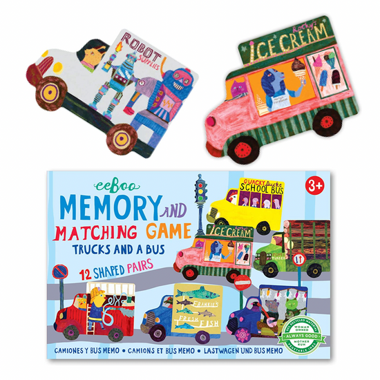 game - memory + matching - trucks & a bus by eeboo