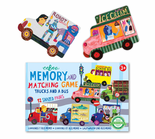 game - memory + matching - trucks & a bus by eeboo