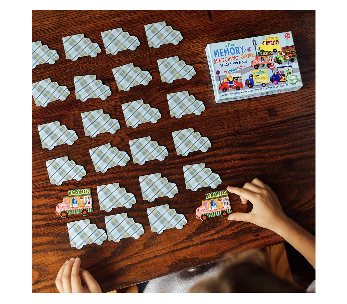 game - memory + matching - trucks & a bus by eeboo