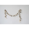 garland - recycled glass ornament - silver/gray + fabric ribbon by creative co-op