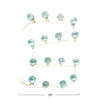 garland - recycled glass ornament - mint - gold cord by creative co-op