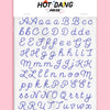 embroidery sheet set - iron-on - alphabet by hot dang press