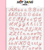embroidery sheet set - iron-on - alphabet by hot dang press