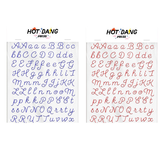 embroidery sheet set - iron-on - alphabet by hot dang press
