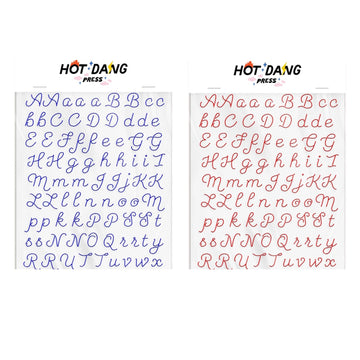 embroidery sheet set - iron-on - alphabet by hot dang press