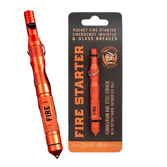 pocket tool - fire starter - whistle & glass breaker by lucky jack