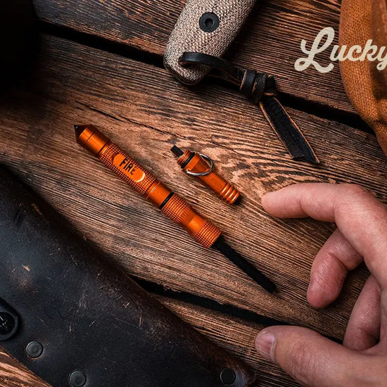 pocket tool - fire starter - whistle & glass breaker by lucky jack