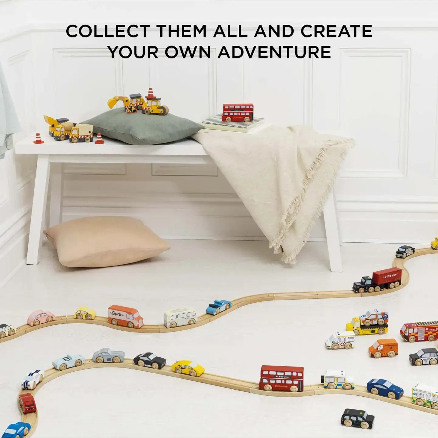 toy set - emergency helicopter & rescue cars - classic wooden by le toy van, inc.