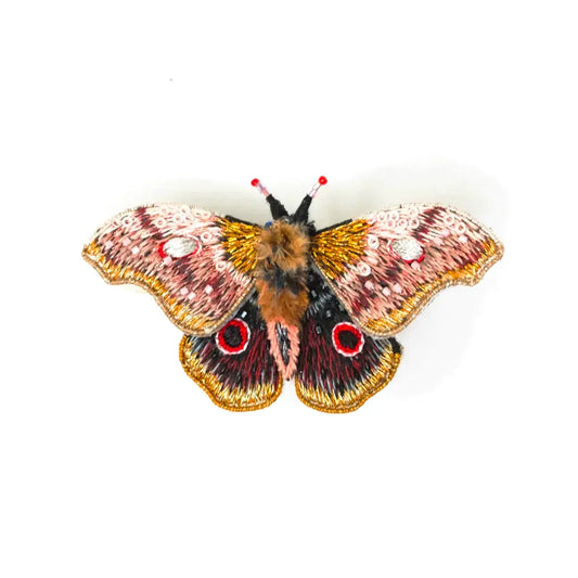 brooch pin - emperor mopane moth by trovelore