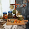 camp mugs - enamel - olive drab + speckled white by barebones