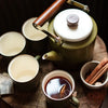 camp mugs - enamel - olive drab + speckled white by barebones