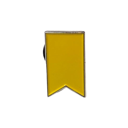enamel pin - yellow pennant flag by wizard pins