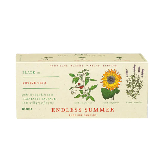 candle - votive trio - endless summer by kobo candles