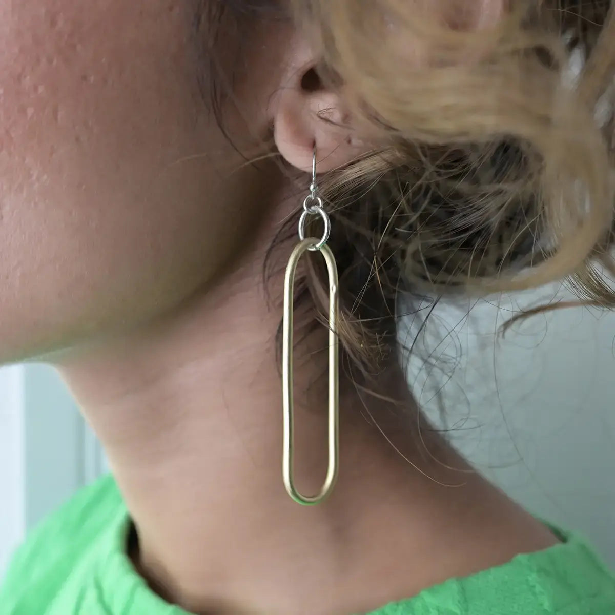 earrings - esme loop dangles - gold/silver by worldfinds