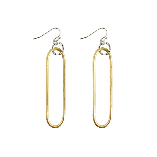 earrings - esme loop dangles - gold/silver by worldfinds