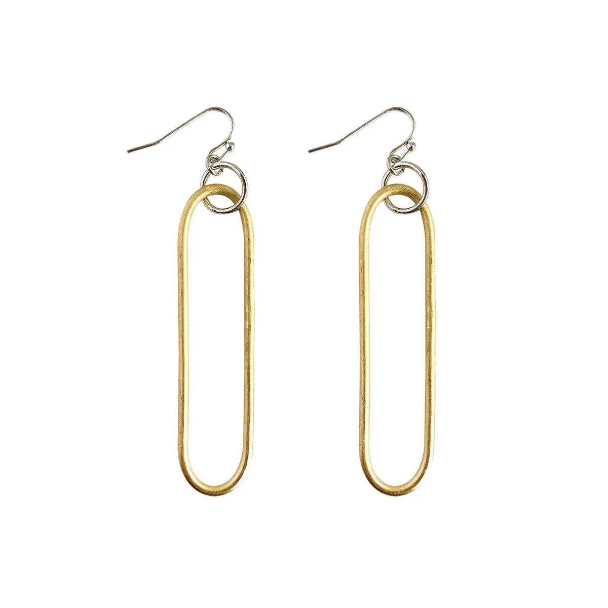 earrings - esme loop dangles - gold/silver by worldfinds