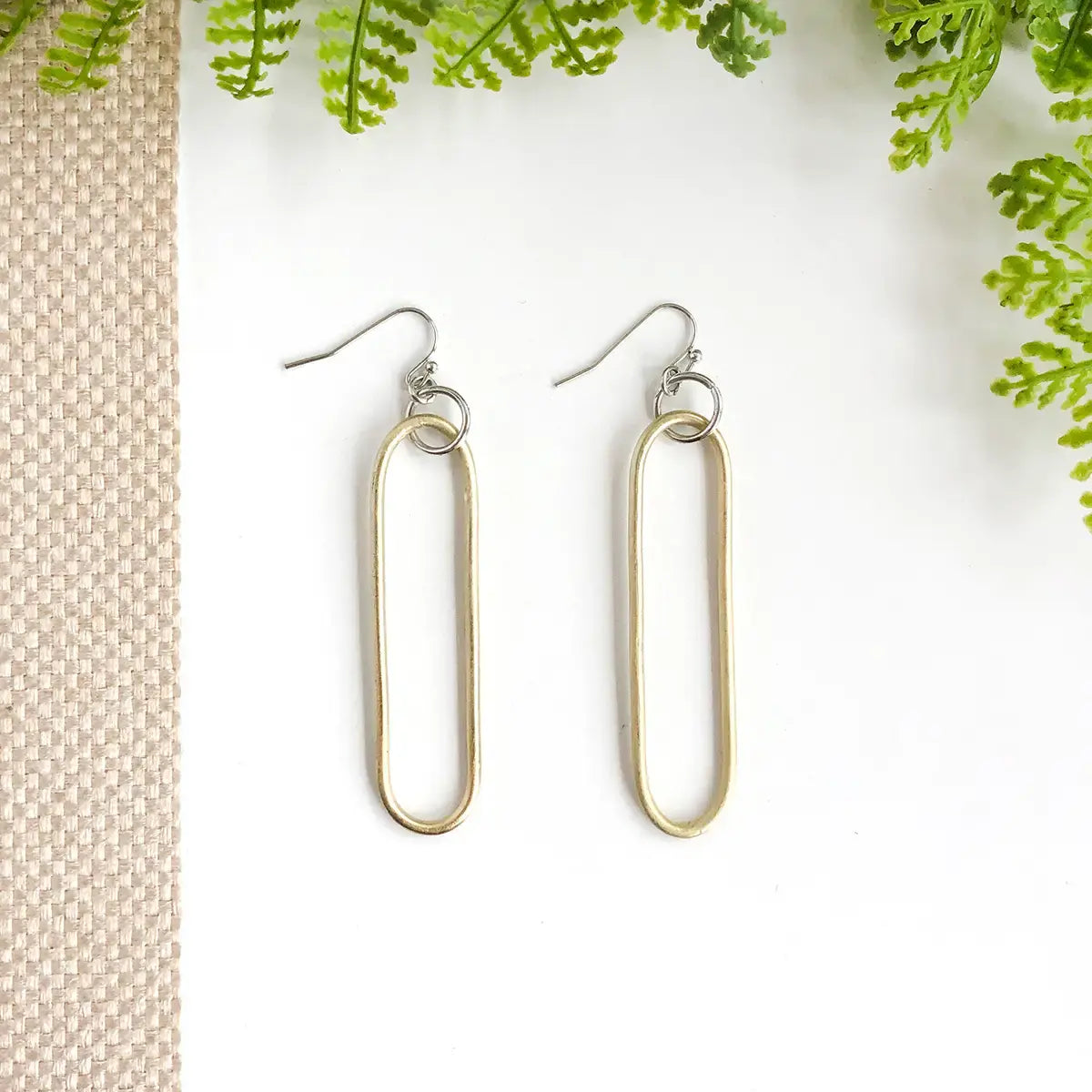 earrings - esme loop dangles - gold/silver by worldfinds