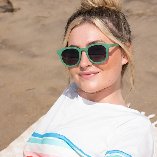 sunglasses - "este" - jade + gradient smoke polarized by blue planet eyewear