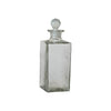 decanter - etched recycled glass - diamond stopper by creative co-op