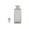 decanter - etched recycled glass - diamond stopper by creative co-op