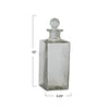 decanter - etched recycled glass - diamond stopper by creative co-op