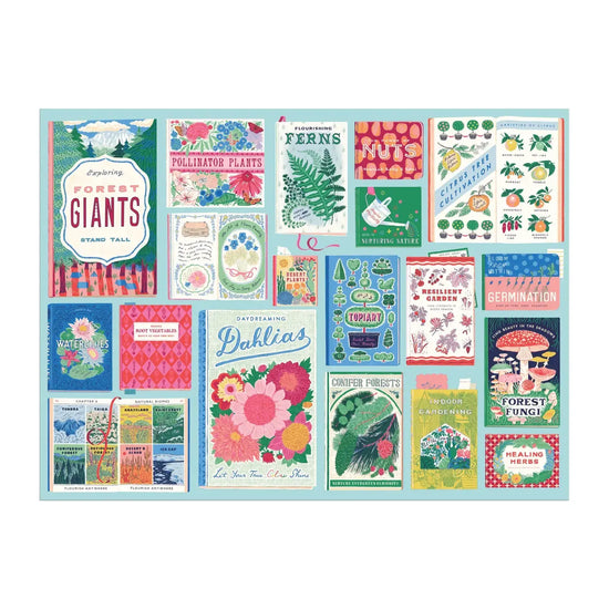 puzzle - 1000 piece - ever upward botanist bookshelf by chronicle books