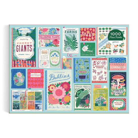 puzzle - 1000 piece - ever upward botanist bookshelf by chronicle books