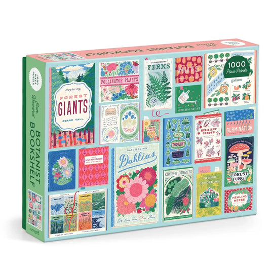 puzzle - 1000 piece - ever upward botanist bookshelf by chronicle books