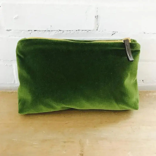 velvet zipper bag - makeup by erin flett