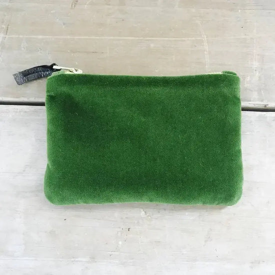 velvet zipper bag - makeup by erin flett