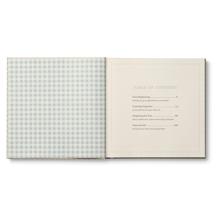 book - keepsake pregnancy journal - expecting you by compendium