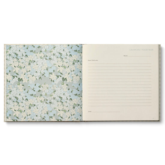 book - keepsake pregnancy journal - expecting you by compendium