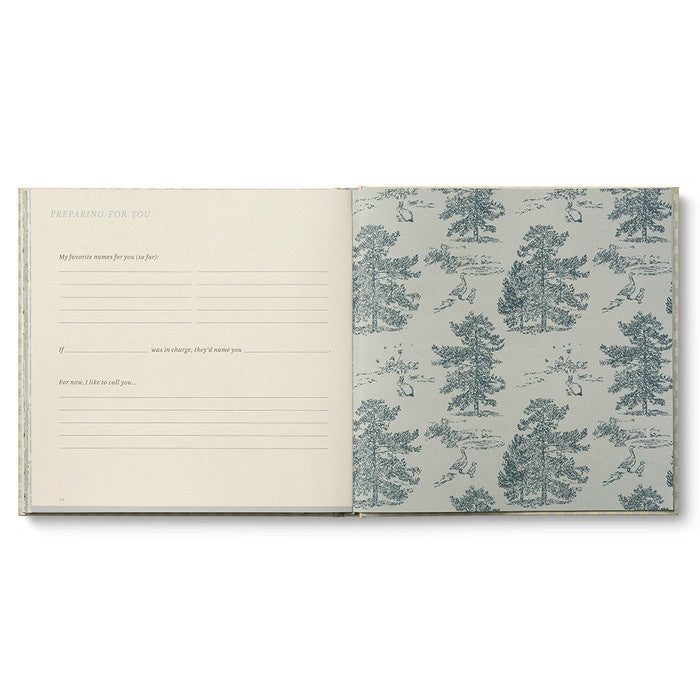 book - keepsake pregnancy journal - expecting you by compendium