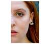 earrings - tourmaline + brass eyelash fan by peter and june