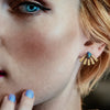 earring studs - eyelash - bismuth stone by peter and june