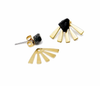 earrings - tourmaline + brass eyelash fan by peter and june