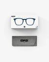 glasses readers - #e trapezoid - navy by izipizi
