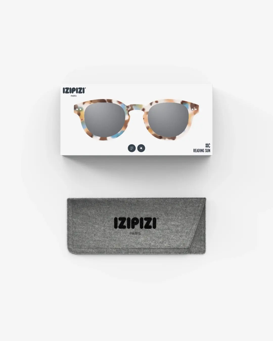 sunglasses readers - #c square - blue tortoise by izipizi